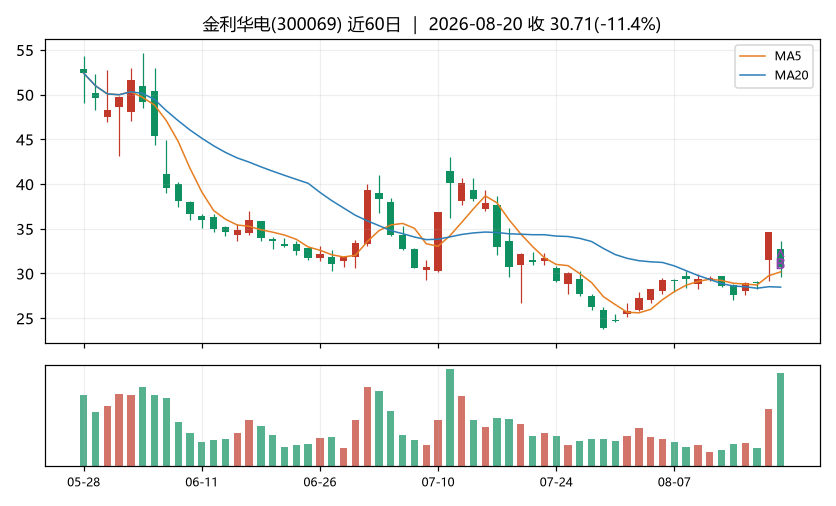 金利华电K线