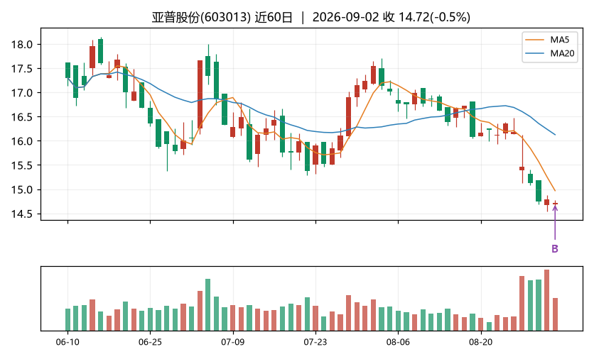 亚普股份K线