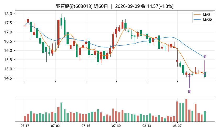 亚普股份K线