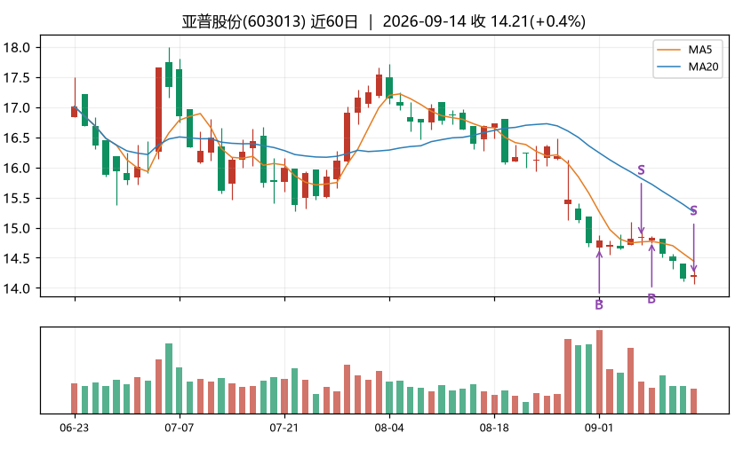 亚普股份K线